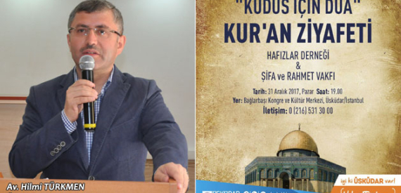 Üsküdar’da Kudüs için Dua ve Kur’an Ziyafeti