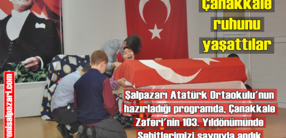 18 Mart Çanakkale Zaferi’nin 103. Yıldönümü Şehitlerimizi Anma Programıyla kutlandı
