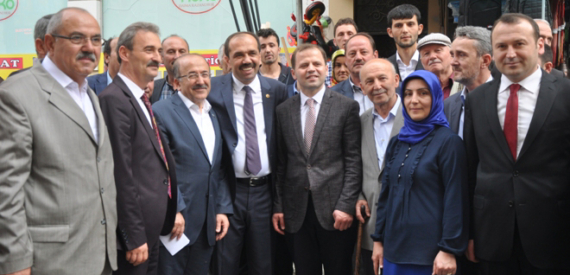 Balta ve Gümrükçüoğlu Şalpazarı’nda seçim çalışması yaptı