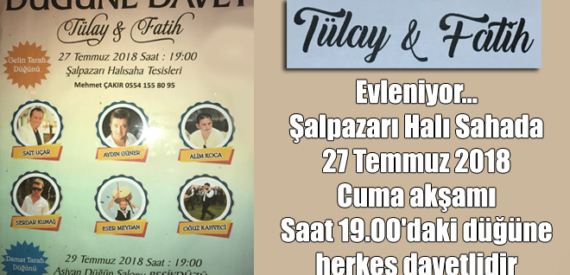 Mehmet Çakır, kızı Tülay’ın şenlik gibi düğün törenine herkesi davet ediyor