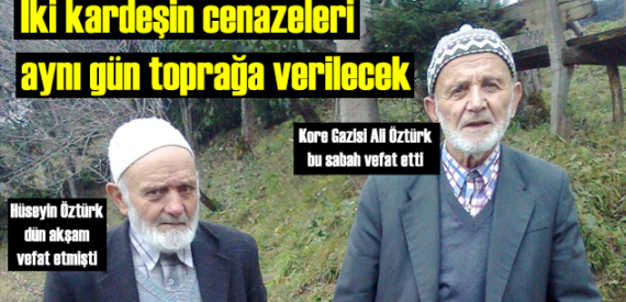 Hüseyin Öztürk ve Ali Öztürk kardeşlerin cenazesi Ağırtaş’ta Cuma namazından sonra toprağa verilecek