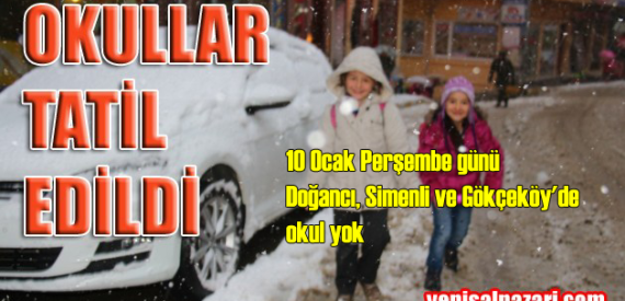 Şalpazarı’nın yüksek kesimlerinde okullar yarın da tatil edildi