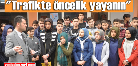 Şalpazarı’nda yaya öncelikli trafik eylemi gerçekleştirildi