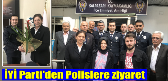 İYİ Parti Şalpazarı İlçe Yöneticileri Polislerin bayramını kutladılar