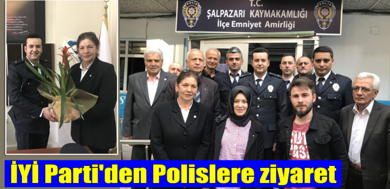 İYİ Parti Şalpazarı İlçe Yöneticileri Polislerin bayramını kutladılar