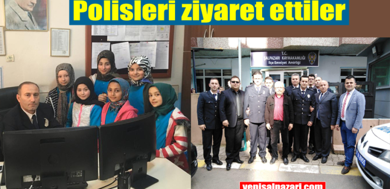 Öğrenciler ve öğretmenler polislerin bayramlarını kutladı