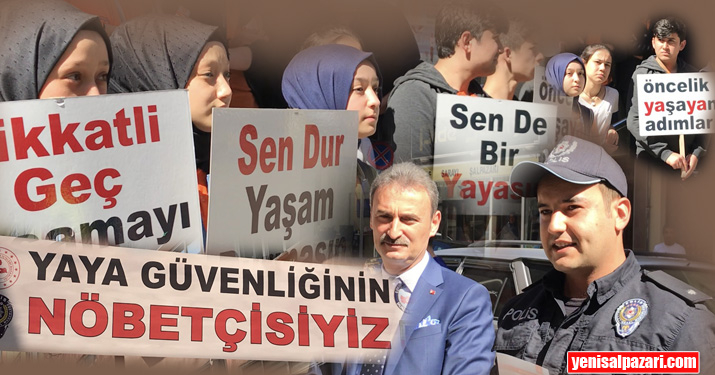 Şalpazarı’nda yaya güvenliği için etkinlik düzenlendi