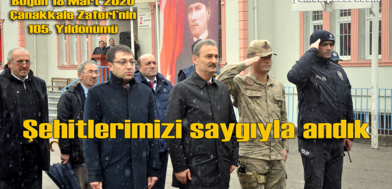 Şalpazarı’nda 18 Mart Şehitler Günü nedeniyle çelenk töreni düzenlendi