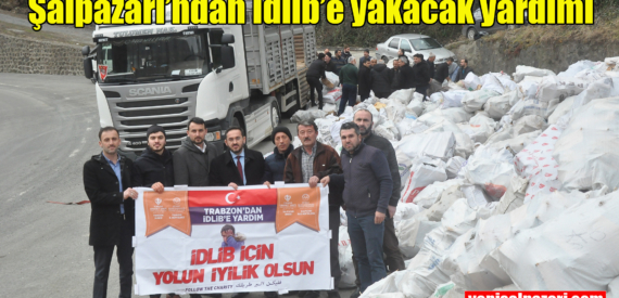 Şalpazarı’ndan İdlib’e yüzlerce çuval odun gönderildi