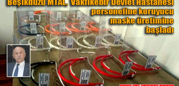 Beşikdüzü Mesleki ve Teknik Anadolu Lisesi’nden ‘Covid-19’la mücadeleye destek