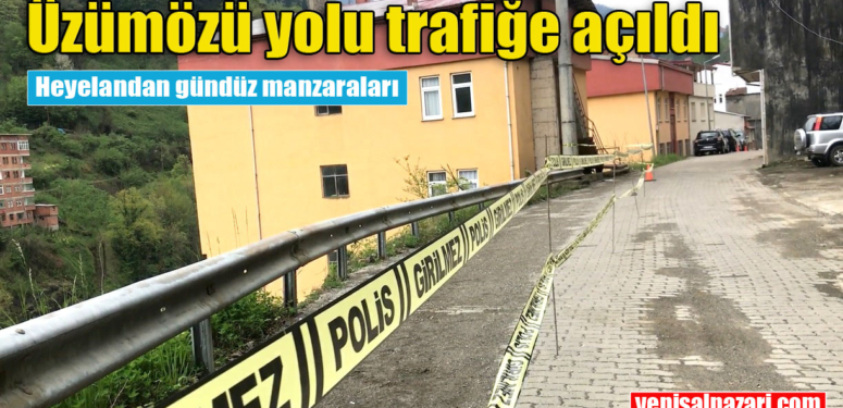 Şalpazarı – Üzümözü yolu kontrollü olarak trafiğe açıldı