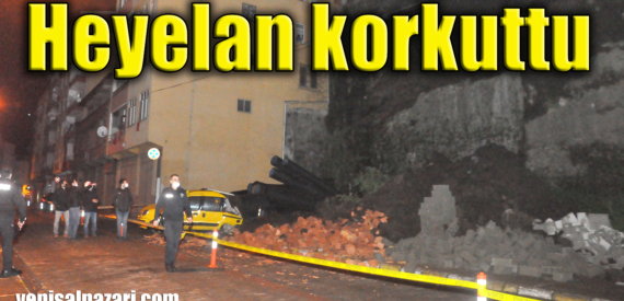 Üzümözü Mahalle yolu heyelan nedeniyle ulaşıma kapatıldı