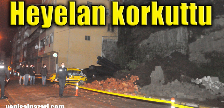 Üzümözü Mahalle yolu heyelan nedeniyle ulaşıma kapatıldı