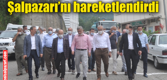 Hilmi Türkmen memleketi Şalpazarı’nda ziyaret ve incelemelerde bulundu