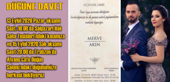 Merve Çıtlak ile Akın Özkan evleniyor