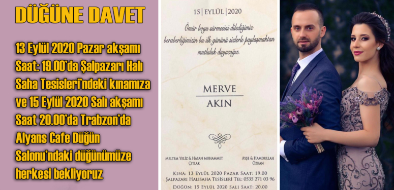 Merve Çıtlak ile Akın Özkan evleniyor
