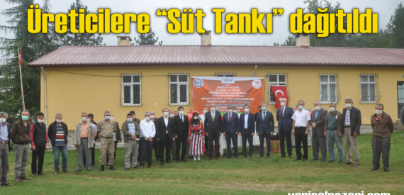 Şalpazarı’nda 29 üreticiye süt soğutma tankı dağıtıldı