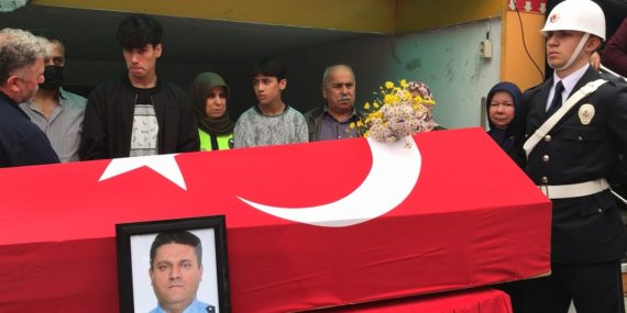 Polis memuru Mustafa Karadeniz Beşikdüzü’nde son yolculuğuna uğurlandı