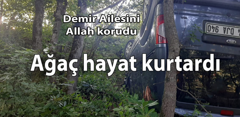 Turalıuşağı Mahallesi’nde bir otomobil şarampole yuvarlandı: 1 kişi yaralandı