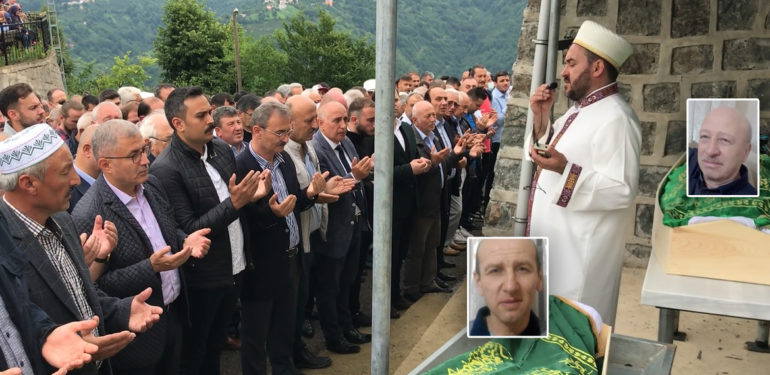 Üzümözü’nde gözyaşı sel oldu… Baba ve oğlu son yolculuğuna uğurlandı