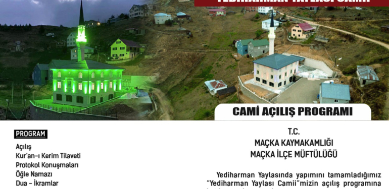 Yediharman Yaylası Camii Açılış Törenine Davet
