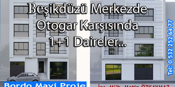 Beşikdüzü Merkezde Yeni Yapılan İnşaatta 1+1 Daireler …