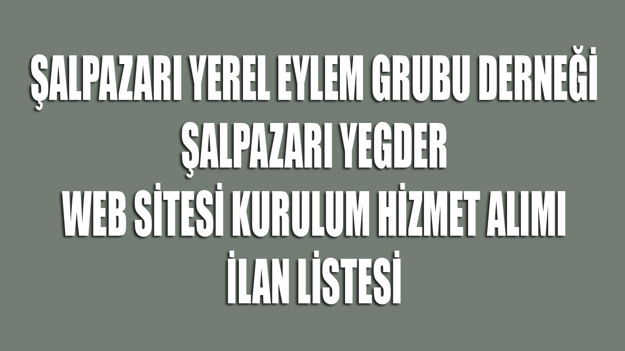 YEGDER web sitesi ilani