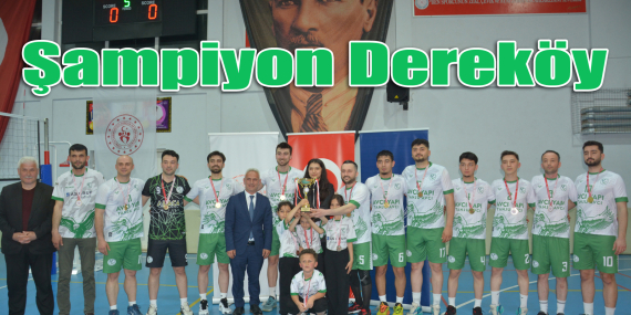 Voleybol Turnuvası Finalinde Üzümözü Takımını 3-1 Mağlup Eden Dereköy Şampiyon Oldu